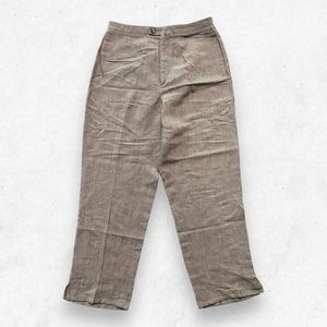 Vintage Barry Bricken Dress Capri Pants Size 6 High Rise Brown 90's‎ Open Bottom